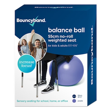 Bouncybands Balance Ball, 55cm, Purple WBS55PU